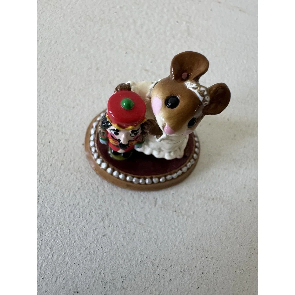 Wee forest folk M-174 The Nutcracker,   mouse in gown/blue nutcracker